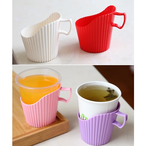 Heat-Resistant Paper Cup Holder, Fits 7oz and 9oz Paper Cups, White