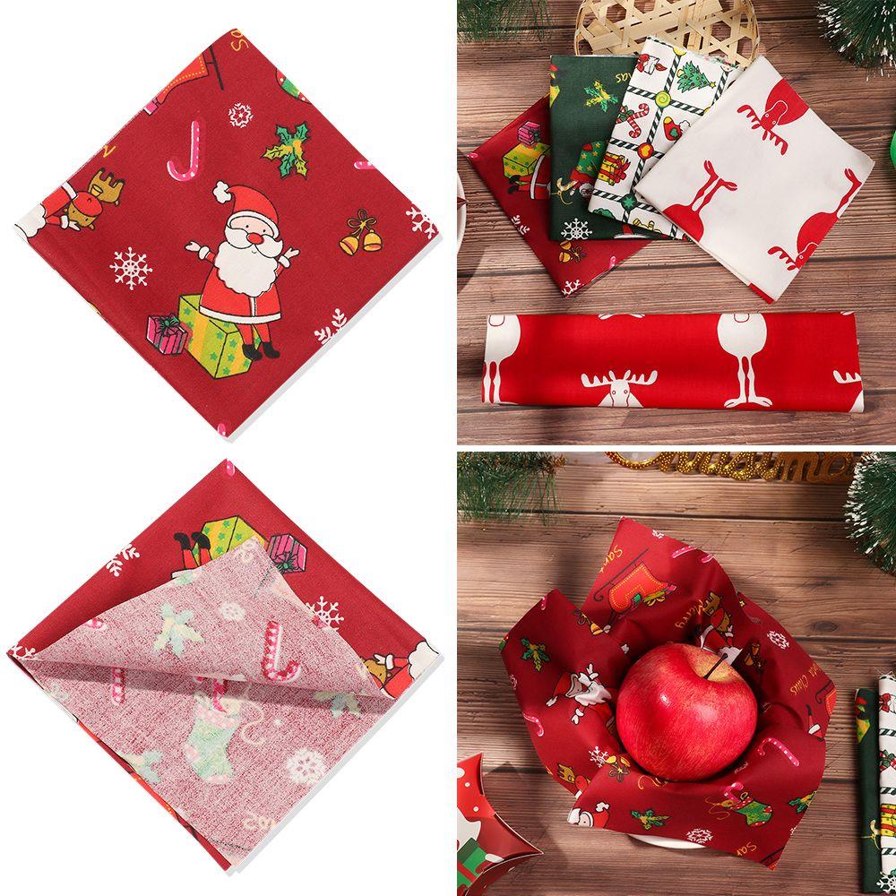 Printing Patchwork Crafts Christmas Series Printed DIY Cloth Cotton Fabric Sewing Making Materials