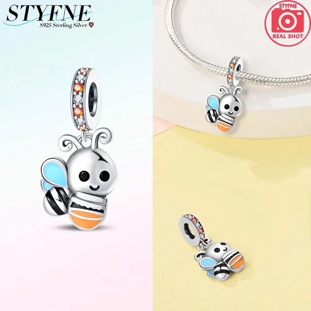 Charms Copper Original Elephant Colorful Peacock Bee Frog Beads Fit Bracelet Women Jewelry Diy Fine Gift Accessory