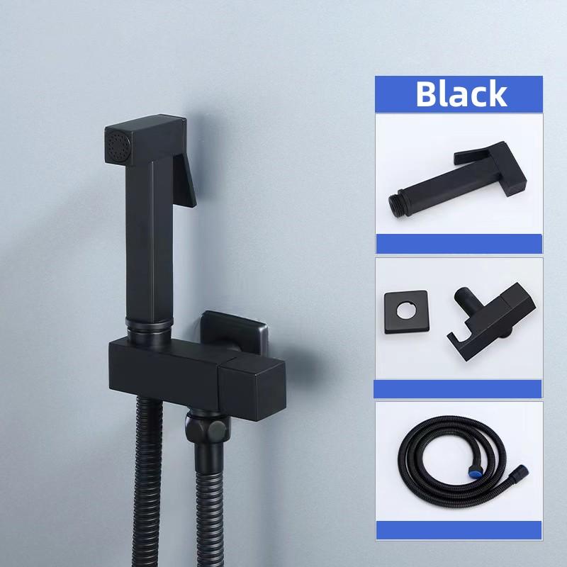 Brass Bidet Faucet Gold/Gun Grey Handheld Toilet Bidet Sprayer Hygienic Set Shower Toilet Single Cold Water Tap Self Cleaning