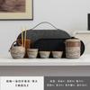 New Chinese coarse pottery Kuaike cup portable travel teapot teacup Kung Fu tea set company gift