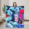 Soft Warm Blanket Airplane Travel Blue's Clues Collage Throw Blanket Cartoon Flannel Bedspread For Couch Chair Sofa Bed Sofa Bed