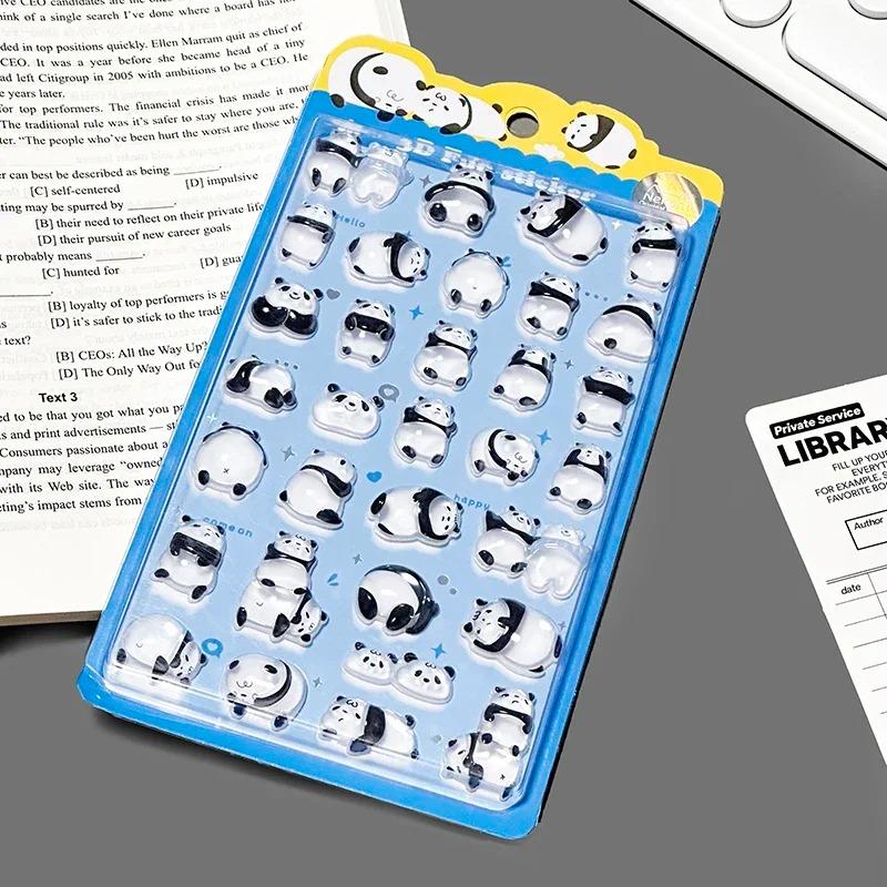 Decorative Sticker Piece Cute Cartoon Anime Adorable Panda Handmade Phone Decoration Animated 3D DIY 1 Entertaining Play Safe Kid Friendly Fun 2