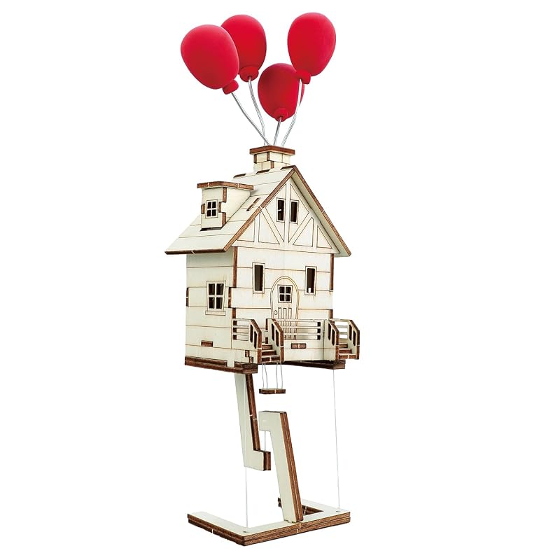 Artec Flying House!? Balloon House 58414 Craft Hobby Toy Learning Stylish Wooden Wood Assembly Balloon Freedom Elementary School Summer Vacation