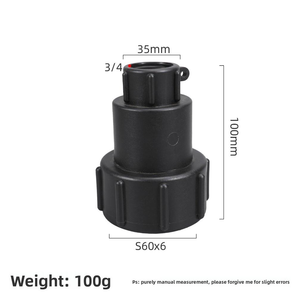 S60x6 Coarse Thread IBC Tank Tap Connecter X 2'' Water Coupling Adapter 1000L Garden Home Replacement Valve Fitting