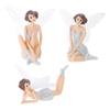 Romantic Fairies Figurines Angel Ornaments for Xmas Cake Topper Home Decor 3Pack