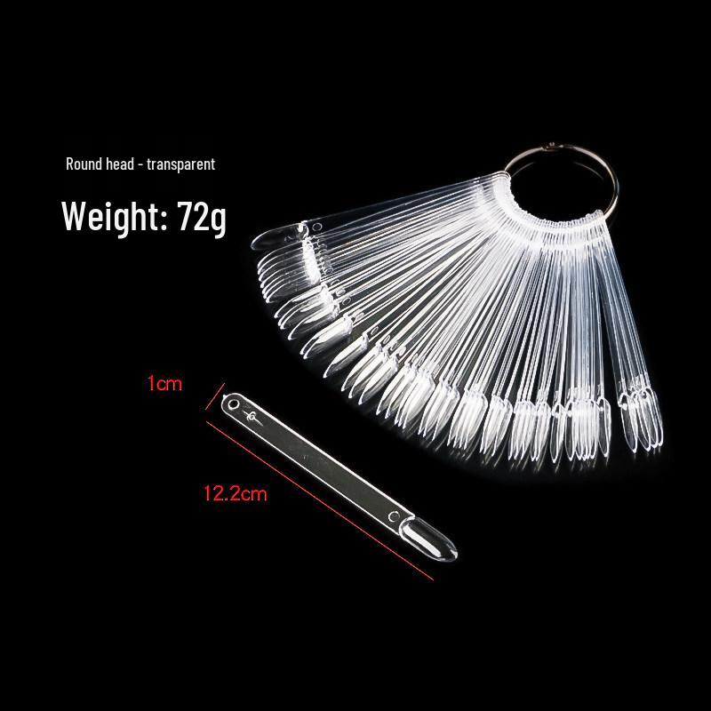 Oval Transparent Nail Polish Swatch Board for Beginners - Practice Tips & Color Display Card