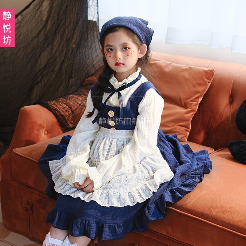 Match Girl Maid Dress Halloween Children's Costume Alice Pastoral Dress Performance Costume
