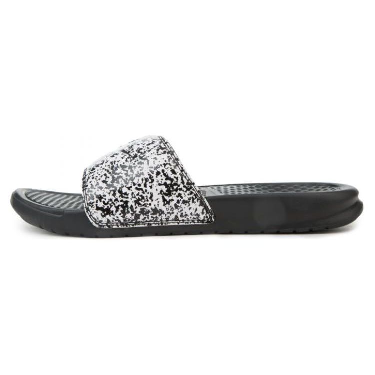 

Сандалии Nike Benassi JDI с принтом белые черные мужские 631261-100