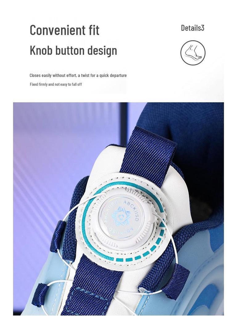 Kids' Light-Up Retractable Double-Wheel Roller Skate Shoes