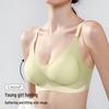 French Women's Seamless Push-Up Bra: Soft, Wire-Free, Fixed Cup, Thin Style