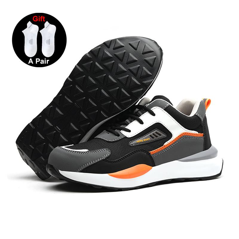 

Men Safety Summer Sneakers Steel Toe Anti Smashing Breathable Non Slip Oulylan Non Slip Shoes Anti smashing Soft Soled Protection Boot Odor Work St... 39