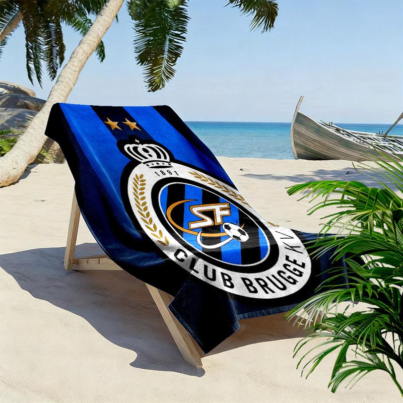 Club Brugge KV Print Beach Towel, Large Soft Quick Dry Towel for Beach Camping Swimming