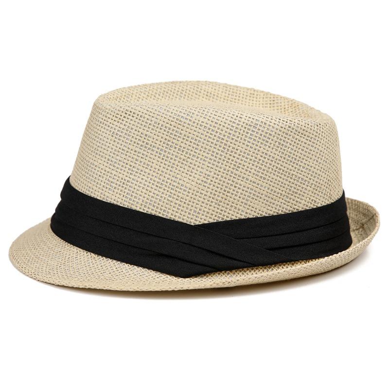 Sun visor summer out travel men straw hat top hat jazz beach hat