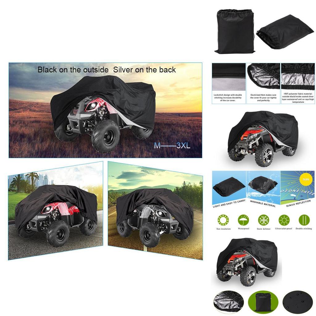 Full Atv Xl Cover Waterproof Breathable Rain Snow Dust Heat Resistant Protection Bikes