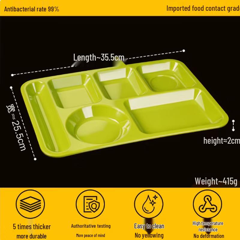 Yanchu Ji A8 Divided Melamine Cafeteria Tray