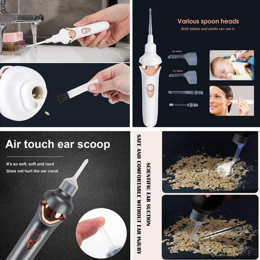 Electric Vibration Spiral Ear Cleaner Painfree Earwax Pick Ear Spoon  for Children