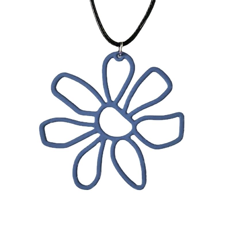 

Flower Necklace Fashionable Statement Piece Girls Jewelry Chokers Chain for Women Daily Wear Party Gift Accessory