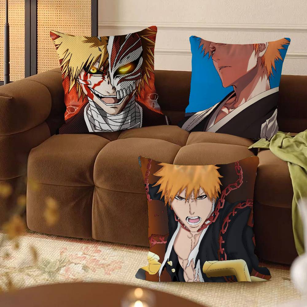 K-Kurosaki Ichigo Cartoon Animation Pillow Cover Sofa Cushion Cover Home Room Decoration Children Gift