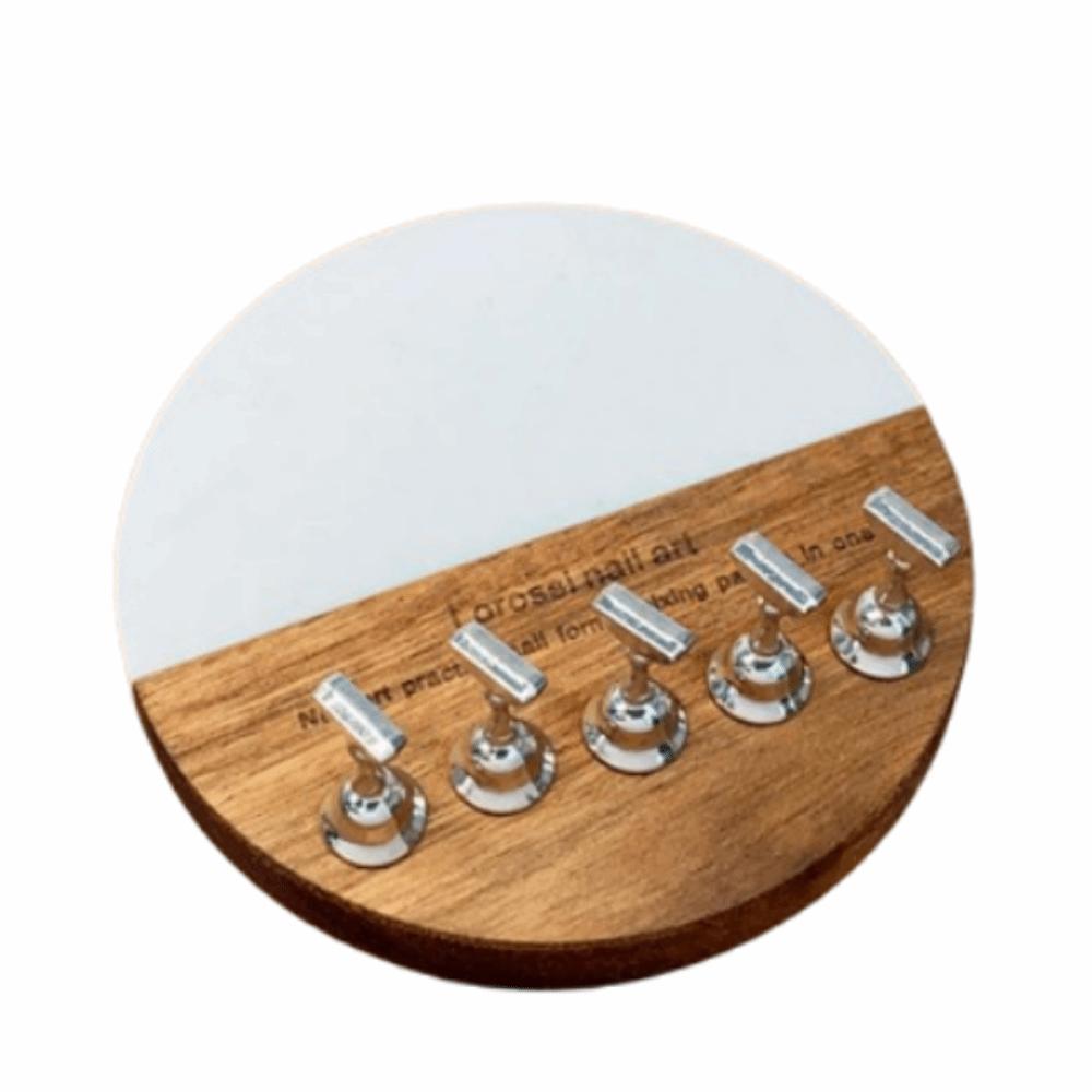 

Прочная магнитная подставка для накладных ногтей, многоразовая подставка для демонстрации и практики маникюра, DIY нейл-арт Round 2