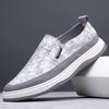 Cloth shoes men's 2025 new spring breathable ice silk quick-drying light casual deodorant men's one-pedal canvas shoes tide