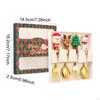 4 Piece Christmas Set, Tableware, Decoration, Cutlery, Teaspoon,