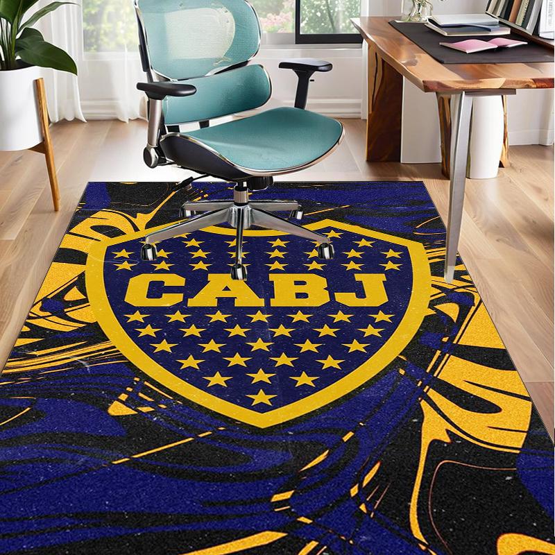 Football Club Emblem Office Rug Chair Mat, Game Carpet, Suitable for Front Door, Bedroom, Living Room, Desk, Holiday Gift