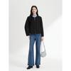 JUZUI Women's 100% Wool Round-Neck Short Coat