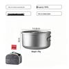 Pure Titanium Lightweight Camping Noodle Bowl & Bento Box with Lid - Picnic & Cookware Set