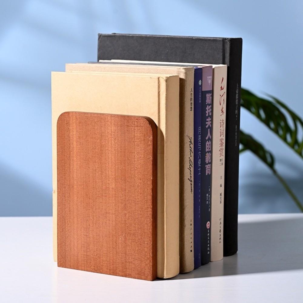 Anti-Slip Wood Book Stoppers Detachable Book Supports High Quality Wooden Bookends  School Office