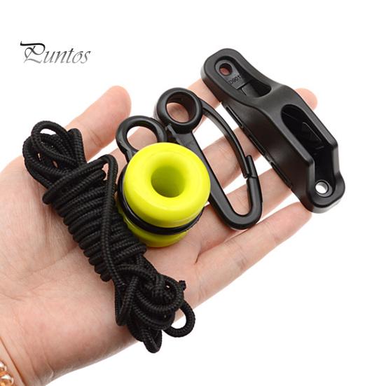 Kit Recuperador de Peso para Downrigger Cordón de 86 Pulgadas con Cornamusa de Enganche Pasacables para Pesca al Curricán y de Profundidad