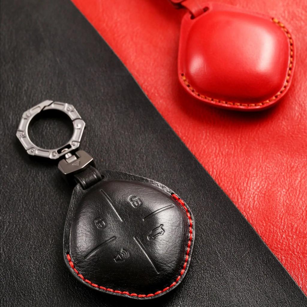 Fit For Chery Auto Jetour Dashing X-1 Plus Dtc Idm Genuine Leather Auto Key Fob Cover Case Auto Accessories Premium Grade Auto Interior Accessory