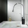 Rose Gold Bathroom Basin Faucet - Brass & Marble Mixer Tap, Hot/Cold Water for Lavatory
