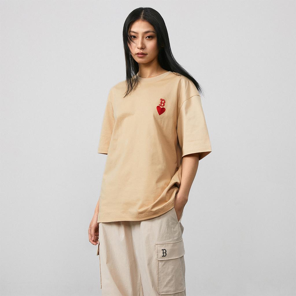 New MLB Fashion Sports Collection SS24 T Shirt Unisex Light Beige 3ATSH0143-43BGL