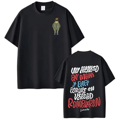 Rappeur Bad Bunny Tournée 2026 Album Merch T-shirt Debi Tirar Mas Fotos DTMF Mode T-shirt Hommes Hip Hop Musique Pop Manches Courtes Haut
