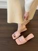 Fashion Shoes Slippers Heels Slides Square Toe Rubber Flip Flops High Hawaiian Retro Scandals Shoes Slippers Heels Square Toe Rubber Fli