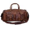 Handmade Top Grain Leather Duffel Bag:  Weekender Travel Holdall