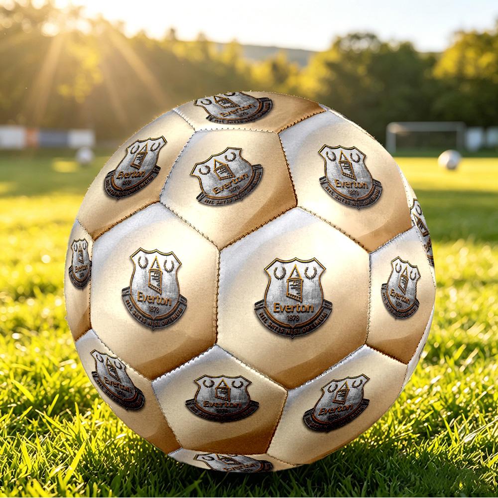 Balón de Fútbol Estampado del Everton Talla 5, Balón de Fútbol Antideslizante para Partido de Adultos, Souvenir para Aficionados al Fútbol