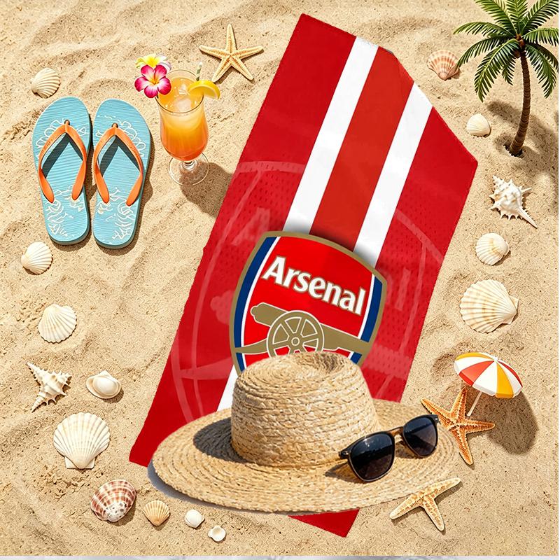 Arsenal F.C Print Beach Towel, Versatile Lightweight Absorbent Beach Towel for Pool Surf Yoga Bathroom, Perfect Birthday Holiday Gift