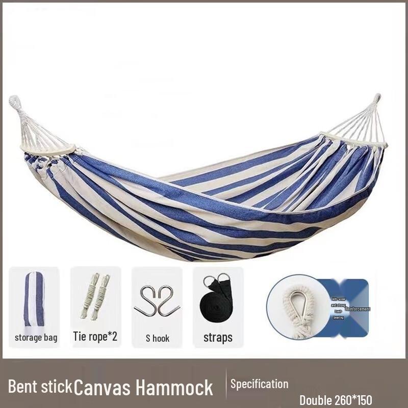 OEING Outdoor Anti-Rollover Canvas Hammock