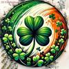 2D Irish Shamrock Metal Wall Decor Rustic Farmhouse Sign St. Patrick's Day Vintage Green Leaf Plaque