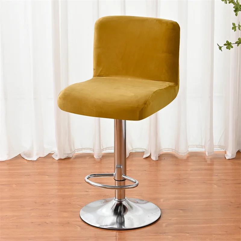 Super Velvet Bar Stool Chair Cover Stretch Low Back Chair Seat Case for Dining Room Hotel Banquet Club Home Decor Stool Covers