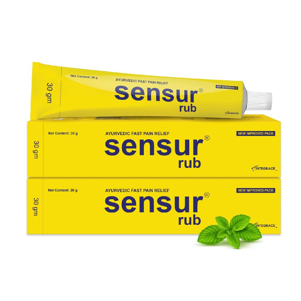 Sensur Natural Ayurvedic Pain Relief Rub 30g Pack of 2 Fast Muscle & Body Pain Relief Solution