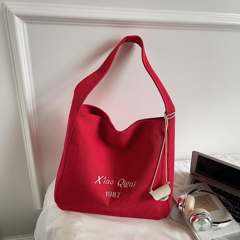 

Solid color simple tote bag women s 2025 autumn new Korean version ins lazy wind tote bag large capacity shoulder bag бордовый