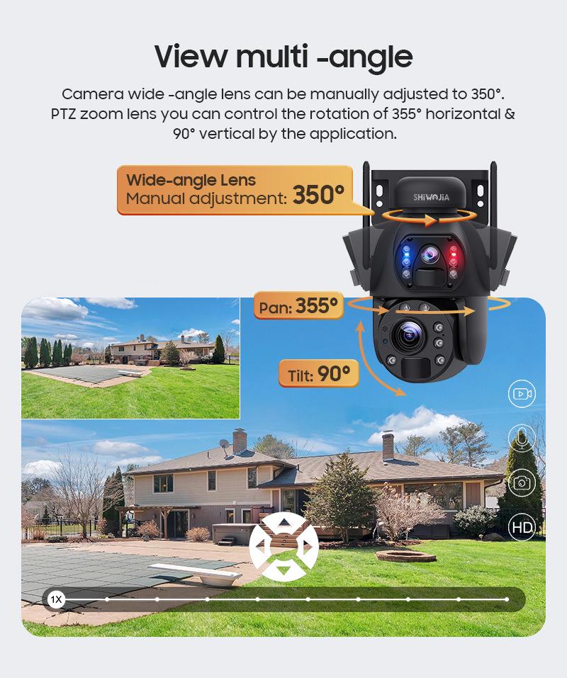 6MP HD Solar-Powered PTZ & Bullet Outdoor 4G Camera with 20x Zoom