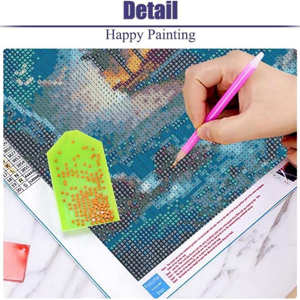 Flower Butterfly Diamond Painting Kit, 5D Fantasy Rhinestone Painting, DIY Colorful Round Gemstone Cross Stitch Craft, Decorative Home Wall Mural
