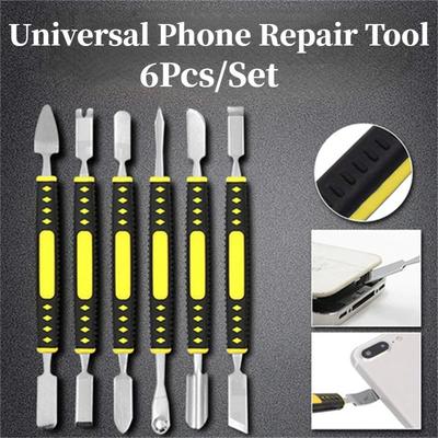 Set de 6 bucăți din metal Crowbar Kit de instrumente universale pentru repararea telefonului Instrument de deschidere a levei Instrument de demontare din metal Kit de scule electronice pentru reparații