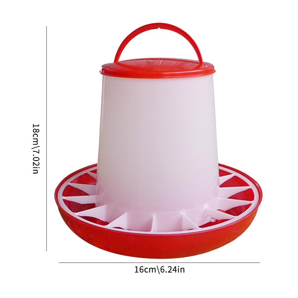 1KG Automatic Chicken Feeder Bucket Rooster Hen Feeding Farm Animal Device, Supplies Poultry Qu G2E3