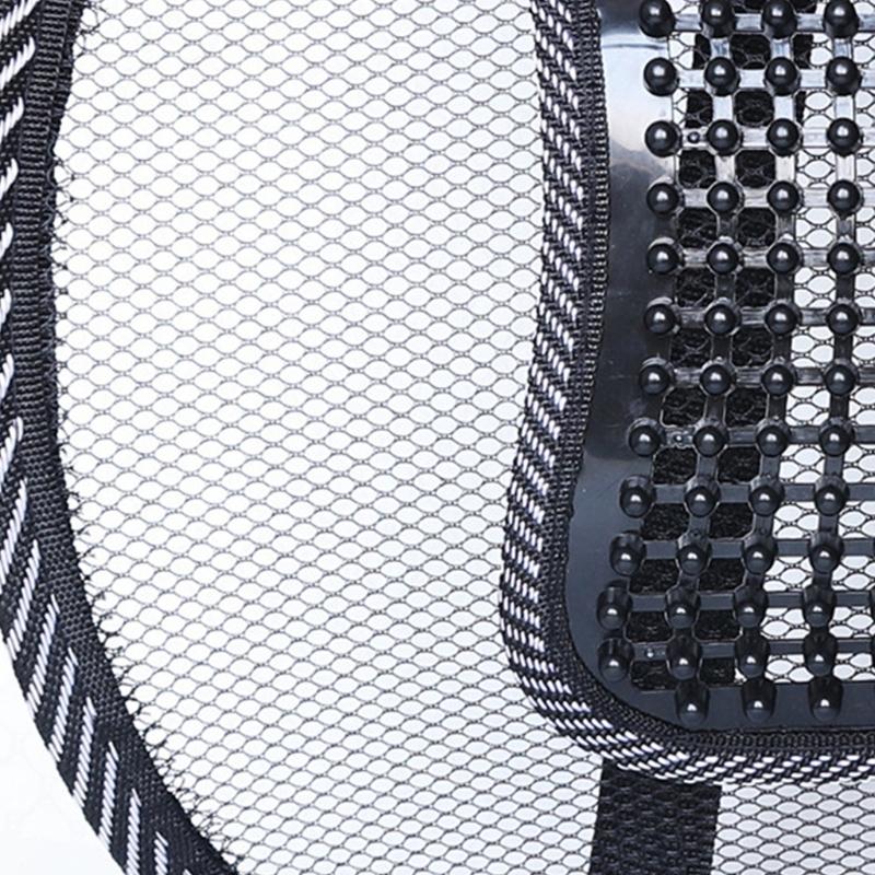 Car Seat Lumbar Support Pad with Vented Mesh Panel, Massage Back Cushion for Commutes, Travel or Desk Use Daily