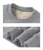 TACVASEN Stretchy Crew Pile Comfortable for Winter Light Size L Men's Sweatshirt, Thick, Neck, Lining, Sports, Gray,